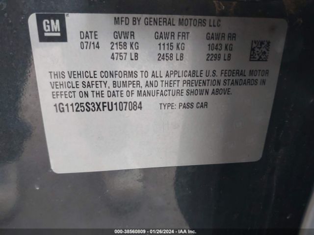 1G1125S3XFU107084 Chevrolet Impala 2lt
