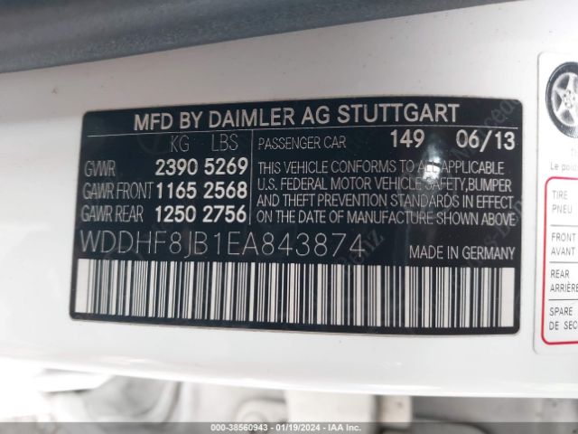 WDDHF8JB1EA843874 Mercedes-Benz E 350 4matic