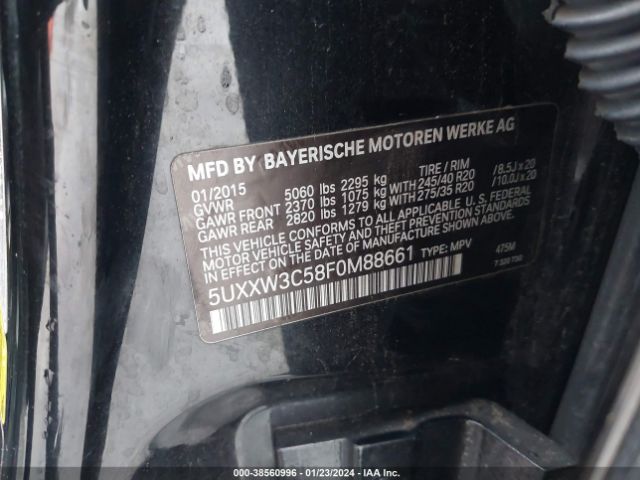 5UXXW3C58F0M88661 BMW X4 Xdrive28i