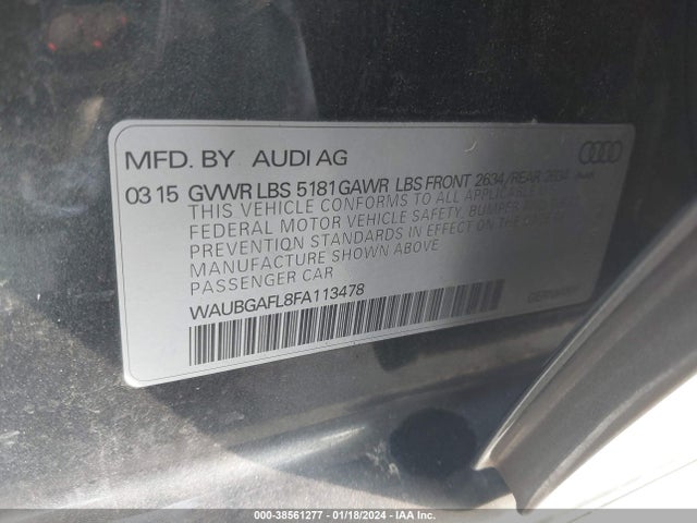 Audi S4 3.0t Premium Plus 2015 WAUBGAFL8FA113478 Image 9