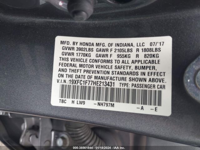 19XFC1F77HE213431 Honda Civic Ex-l