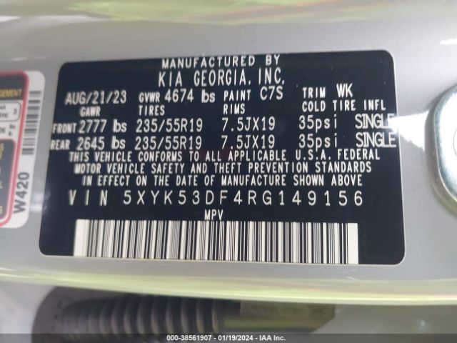 5XYK53DF4RG149156 KIA Sportage Sx-prestige