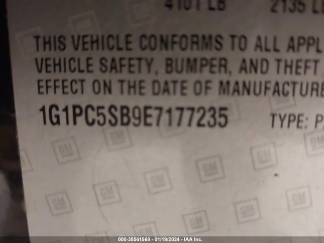 Chevrolet Cruze 1lt Auto 2014 1G1PC5SB9E7177235 Image 9