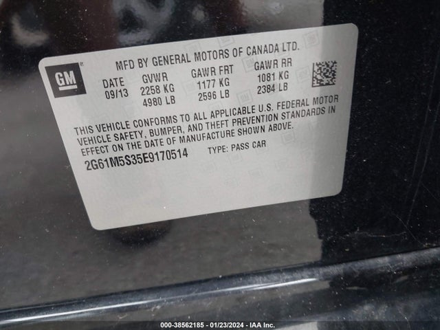 2014 CADILLAC XTS 2G61M5S35E9170514 Photo 8