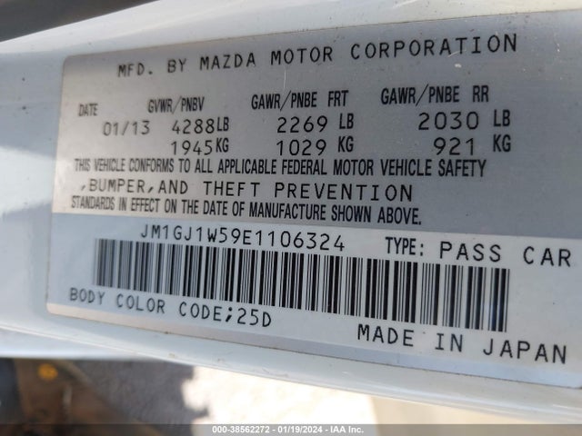JM1GJ1W59E1106324 Mazda Mazda6 I Grand Touring