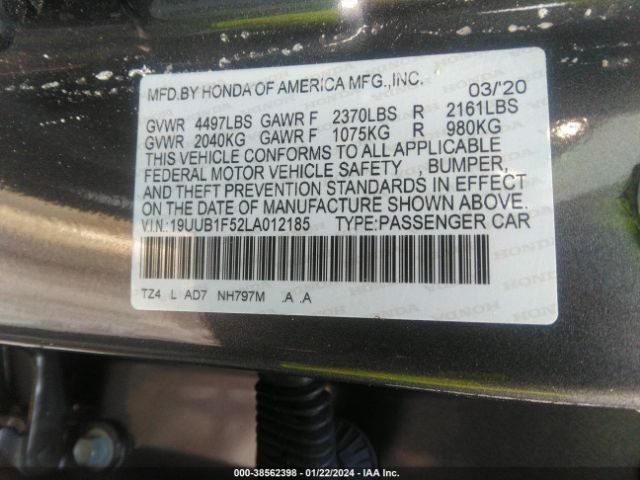 19UUB1F52LA012185 Acura Tlx Tech Package