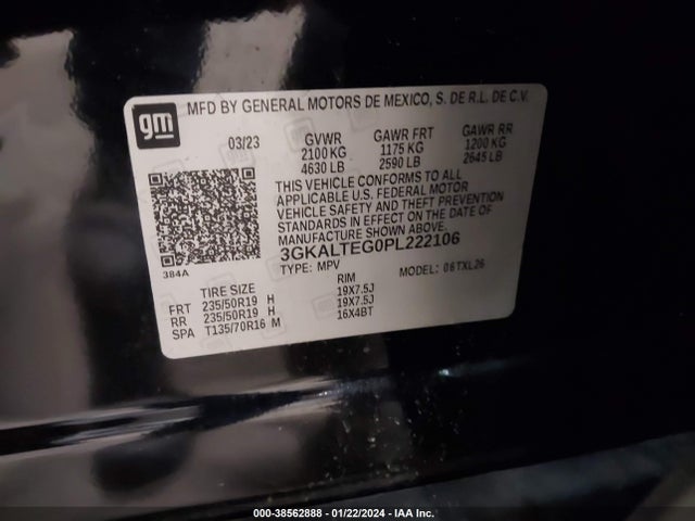 GMC Terrain Awd Sle 2023 3GKALTEG0PL222106 Image 9
