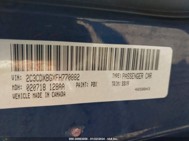 2C3CDXBGXFH770882 Dodge Charger Se