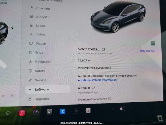 5YJ3E1EA4MF873053 Tesla Model 3 Standard Range Plus Rear-wheel Drive
