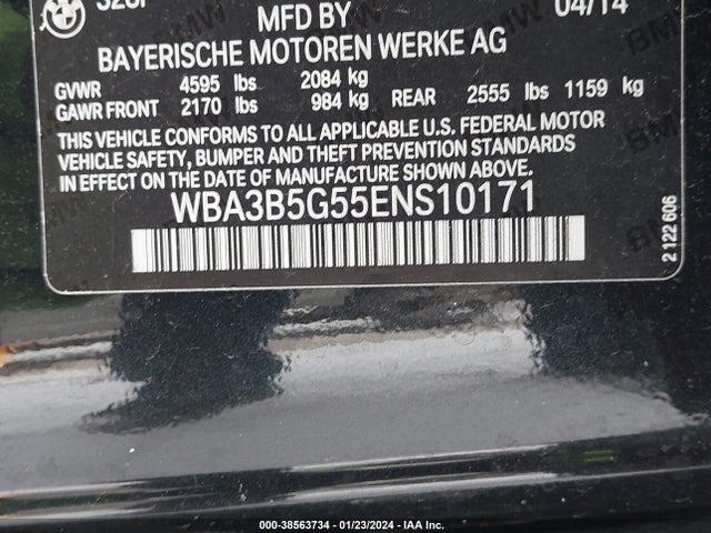 BMW 328i Xdrive 2014 WBA3B5G55ENS10171 Image 9