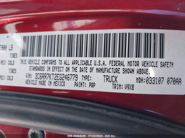 RAM 1500 Express 2014 3C6RR7KT2EG246779 Image 9
