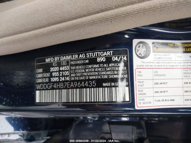WDDGF4HB7EA964435 Mercedes-Benz C 250 Luxury/sport