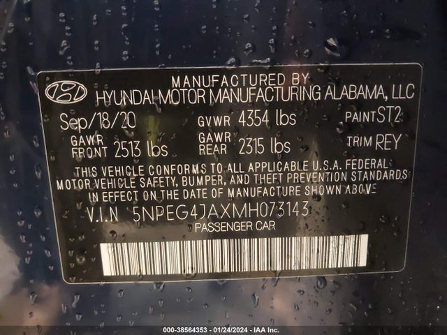 Hyundai SONATA SE 2021 5NPEG4JAXMH073143 Image 9