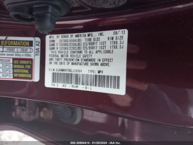 5J6RM4H79EL006884 Honda Cr-v Ex-l