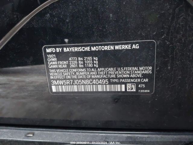 3MW5R7J05N8C40495 BMW 330i Xdrive