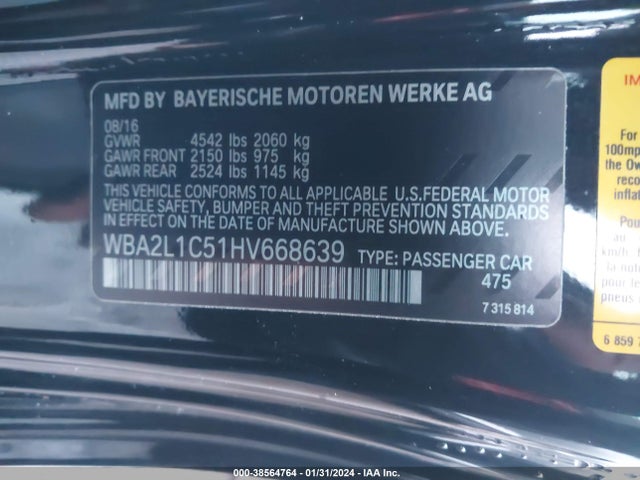 BMW M240i 2017 WBA2L1C51HV668639 Image 9