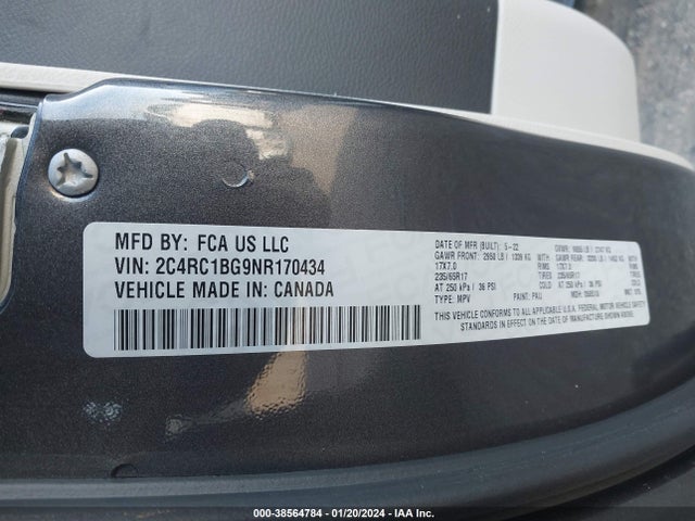 Chrysler Pacifica Touring L 2022 2C4RC1BG9NR170434 Image 9