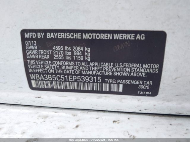 2014 BMW 328I WBA3B5C51EP539315 Photo 8