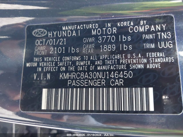 Hyundai Venue Limited 2022 KMHRC8A30NU146450 Image 9