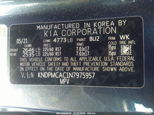 KIA Sportage Lx 2022 KNDPMCAC1N7975957 Image 9