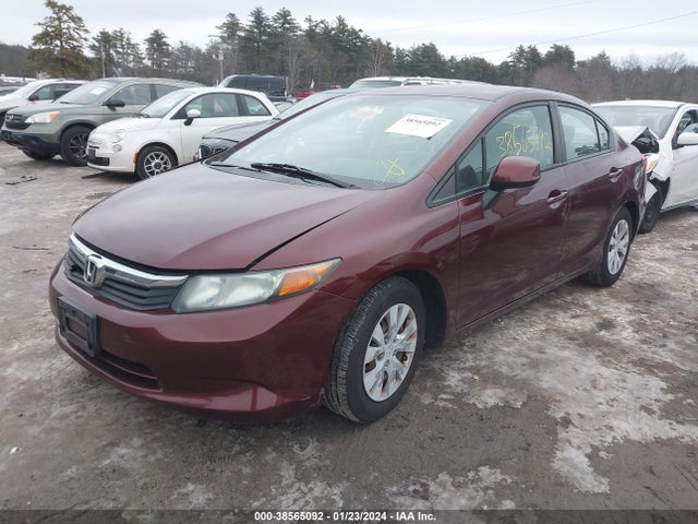 2012 HONDA CIVIC LX VIN: 2HGFB2F51CH537934