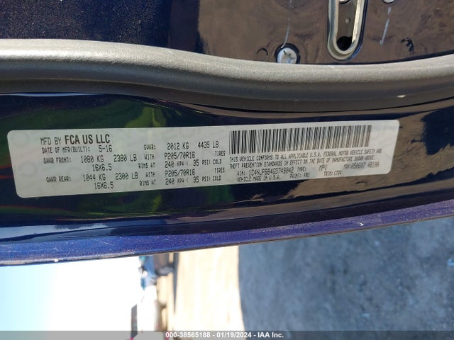 Jeep Patriot Sport 2016 1C4NJPBB4GD749042 Image 9