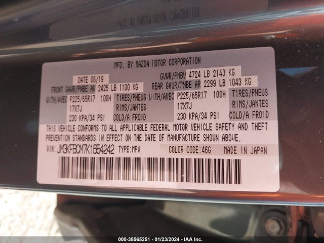 Mazda Cx-5 Touring 2019 JM3KFBCM7K1654242 Image 9