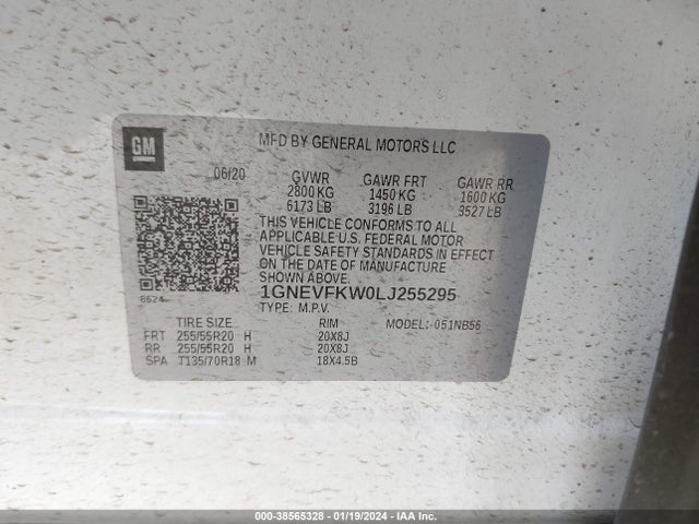 Chevrolet Traverse Awd Ls 2020 1GNEVFKW0LJ255295 Image 9