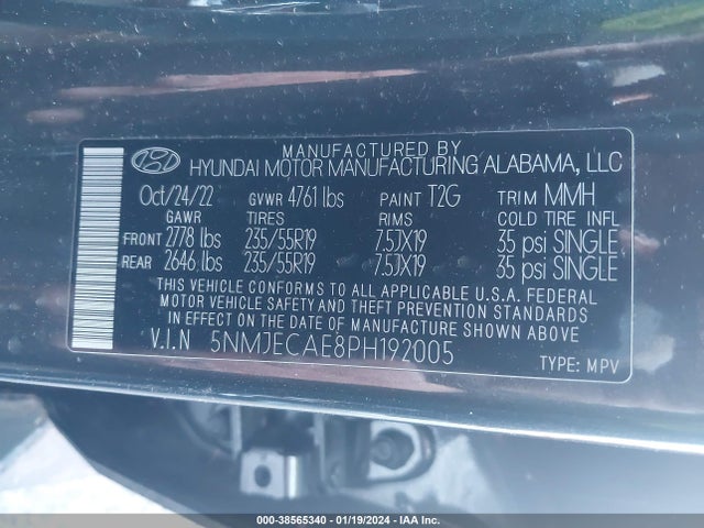 Hyundai Tucson Limited 2023 5NMJECAE8PH192005 Image 9