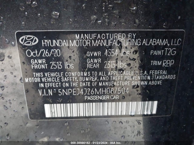 Hyundai Sonata Sel Plus 2021 5NPEJ4J26MH087504 Image 9