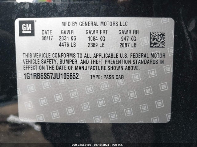 Chevrolet Volt Premier 2018 1G1RB6S57JU105652 Image 9