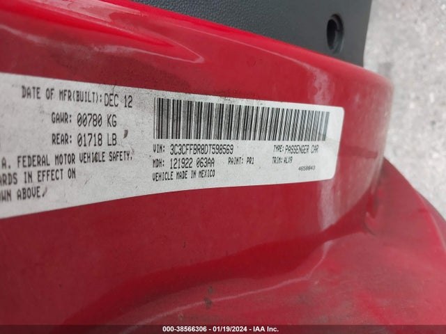 2013 FIAT 500 3C3CFFBR8DT598569 Photo 8