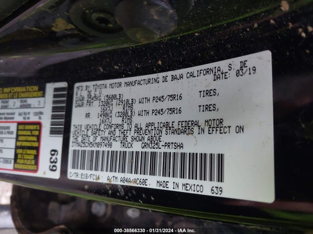 Toyota 2gr-fks 2019 3TMAZ5CN5KM097498 Image 24