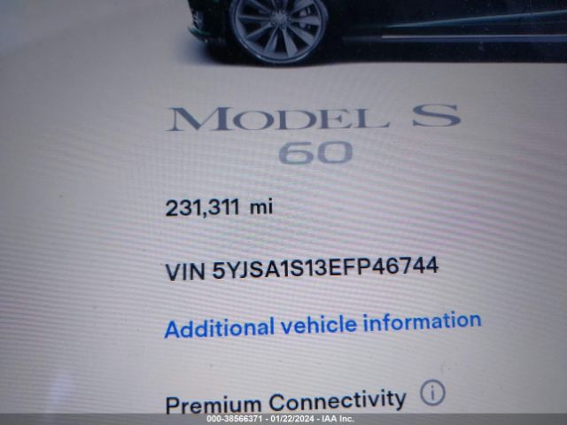 5YJSA1S13EFP46744 Tesla MODEL S