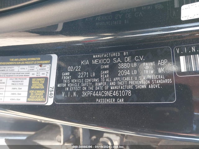 KIA Forte Gt Manual 2022 3KPF44AC9NE461078 Image 9