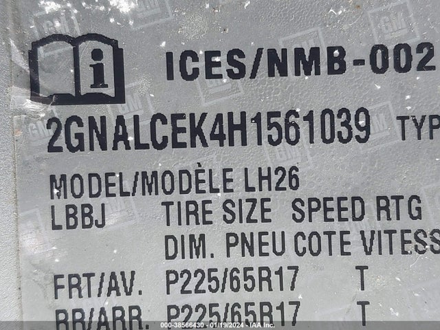 Chevrolet EQUINOX LT 2017 2GNALCEK4H1561039 Image 9