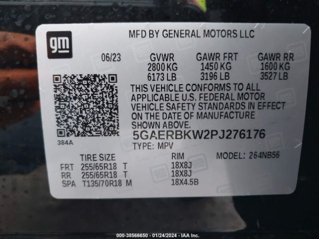 5GAERBKW2PJ276176 Buick Enclave Essence Fwd