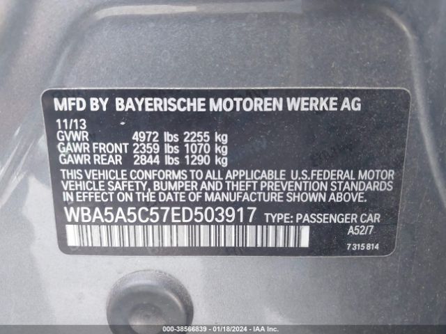 WBA5A5C57ED503917 BMW 528I