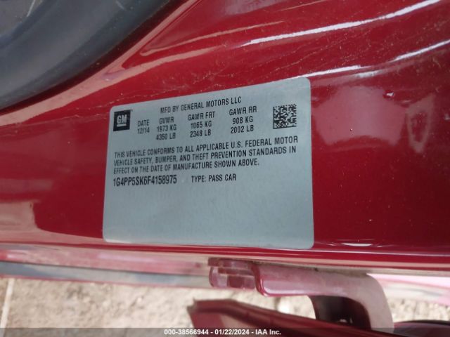 1G4PP5SK6F4158975 Buick Verano