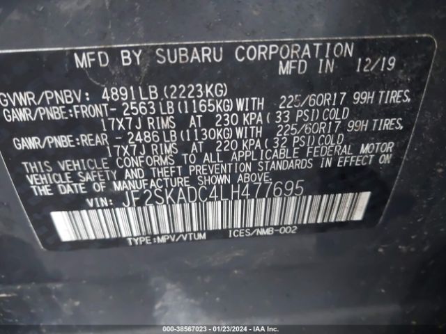 JF2SKADC4LH477695 Subaru Forester