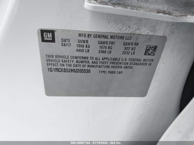 Chevrolet VOLT LT 2017 1G1RC6S52HU205536 Image 9