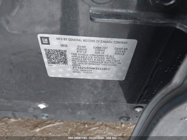 Chevrolet IMPALA LT 2019 2G11Z5S34K9111862 Image 9