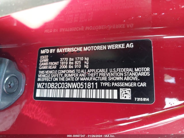 Toyota Gr Supra 2.0 2022 WZ1DB2C03NW051811 Image 9