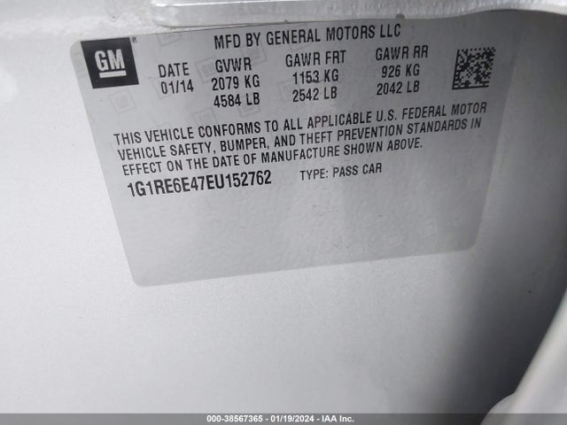 Chevrolet Volt 2014 1G1RE6E47EU152762 Image 9