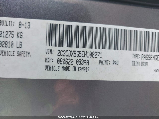 Dodge Charger Se 2014 2C3CDXBG5EH108271 Image 9
