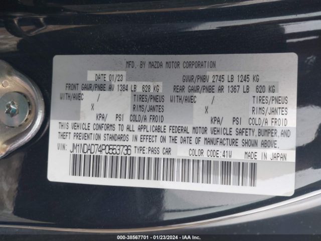 Mazda Mx-5 Miata Grand Touring 2023 JM1NDAD74P0553736 Image 9