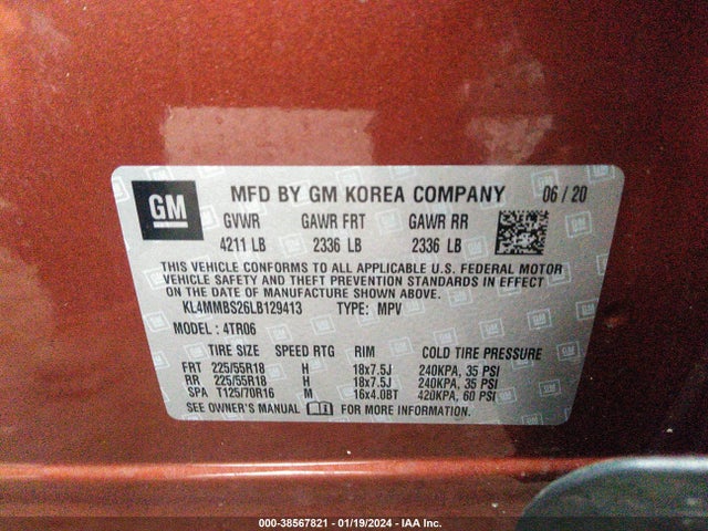 KL4MMBS26LB129413 Buick Encore Gx Fwd Preferred
