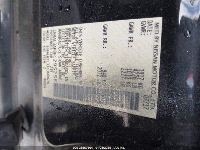 1N4AL3AP8HC295258 Nissan Altima 2.5 Sr