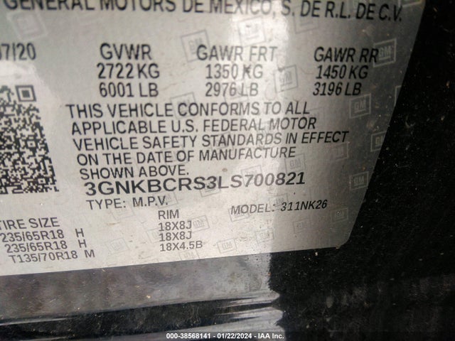 Chevrolet Blazer Fwd 2lt 2020 3GNKBCRS3LS700821 Image 9