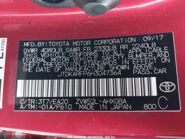 Toyota Prius Prime Premium 2017 JTDKARFP6H3047364 Image 9